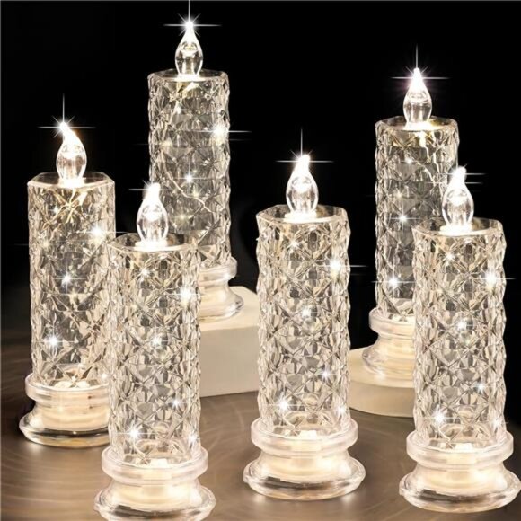LED Flameless Candles, 6PCS Romantic Battery Operated Candles Led Pillar Candles - Picture 1 of 7